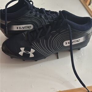 Under Armour Nitro Black and Silver Cleats
